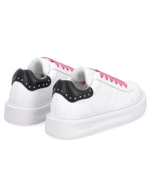 Sneakers en Cuir Kylie blanc/rose/noir